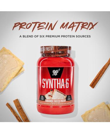 Syntha-6 Whey Protein Powder | High Protein Whey Protein Concentrate Whey Protein isolate Milk Protein Isolate & Micellar Casein | 22g Protein 10g EAAs Essential Amino Acids | 2.91LB 28 Servings (Cinnamon Toaster Pastry) Cinnamon Toaster Pastry 28 Serving - Buy Online on GoSupps.com