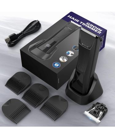 Premium Waterproof Electric Groin & Body Hair Trimmer for Men | Rechargeable Ceramic Blade Groomer | Ideal Ball & Pubic Hair Shaver - Buy Online on GoSupps.com