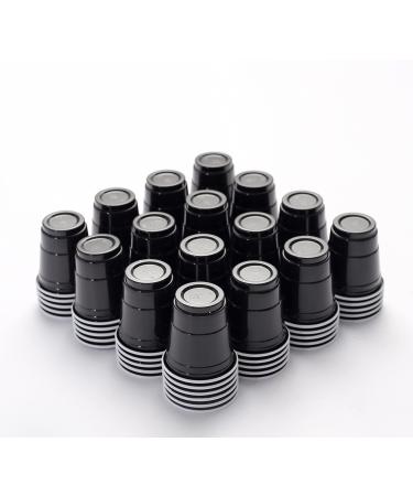 E_NATSUKASHII Black Plastic Shot Cups, 100ct. 2 oz Birthday Party Cups, Bachelor Party, Black Party Favors, Black Tableware, Jello Shots, Emo Party, Graduation, Halloween Party