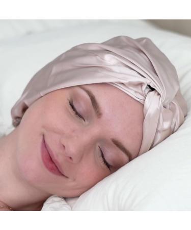 100% Mulberry Silk Sleep Cap | Breathable 2-Layer Night Bonnet for Haircare | Pink Nightcap - Buy Online on GoSupps.com