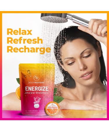BodyRestore Shower Steamers - Aromatherapy Tablets (Pack of 12) | Citrus & Cocoa Scented Gifts for Men & Women - Buy Online on GoSupps.com