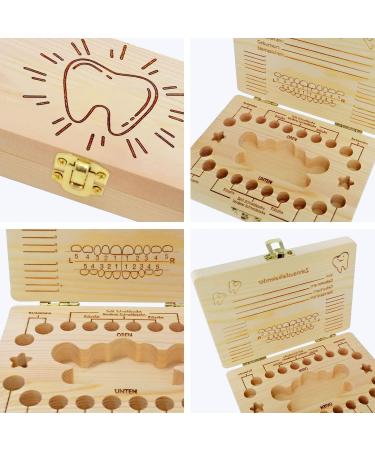 Sunshine Smile Wooden Milk Teeth Box | Baby Tooth Storage Souvenir | Keepsake for Lost Teeth - Buy Online on GoSupps.com