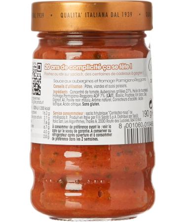 Sacla Eggplant alla parmigiana eggplant sauce and parmigiano reggiano cheese - 190g jar - Buy Online on GoSupps.com