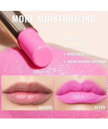 Oulac 2-in-1 Lipstick & Lip Balm | Juicy Shiny Lip Care for Smooth Hydrated Lips | Vegan Formula for Dry & Cracked Lips - Girls Power - Buy Online on GoSupps.com