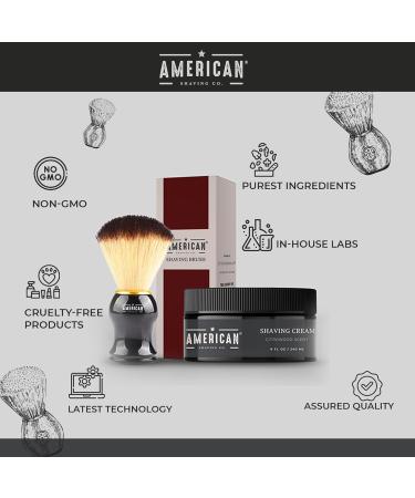 Citrowood Shaving Cream for Men with Brush - 8 oz | Made in USA | Non-GMO & Cruelty-Free | Easy Application & Quality Ingredients - Buy Online on GoSupps.com