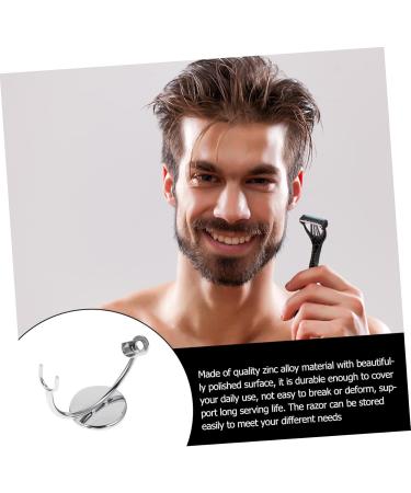 Minkissy 3-Pack Decorative Razor Holder - Unique Brush Holders for Shavers & Gifts for Men (10.5x8.7cm) - Sleek Silver Design - Buy Online on GoSupps.com