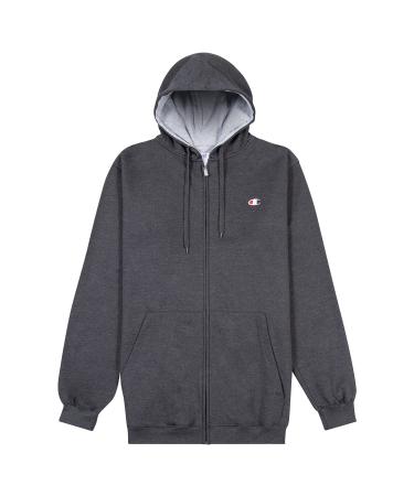 Champion Big and Tall Zip Hoodies for Men  Mens Heavyweight Zip Hoodie Jacket 3X Tall Charcoal Heather