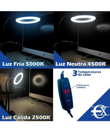 Buy EuroXanty Middle Lamp with LED & 8 Intensity Levels - Swan Neck Magnifying Glass | International Shipping - Buy Online on GoSupps.com