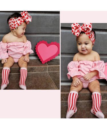 Holidays Headband for Baby Girl Toddler Infant Big Bow Elastic Hairband Hair Accessories Headwear Wrap Tie (Valentine's Day - Red Hearts) - Buy Online on GoSupps.com