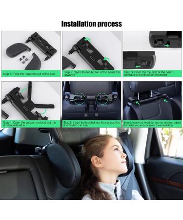 Adjustable Car Headrest Pillow for Comfortable Travel | Neck Support for Kids & Adults | Detachable & Adjustable for Sleeping on the Go - Buy Online on GoSupps.com