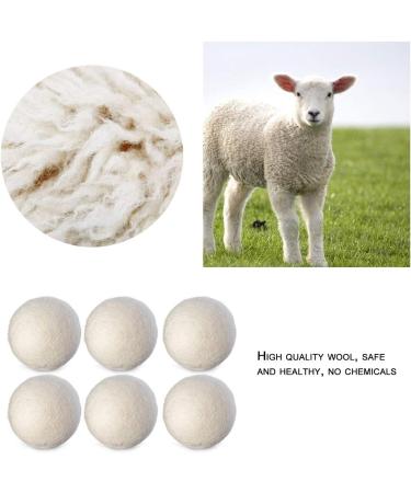 6PCS/Set Natural Reusable Laundry Clean Ball Practical Home Wool Dryer Balls - Buy Online on GoSupps.com