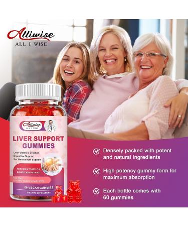 Liver Support Gummies with Milk Thistle & Dandelion Extract - Liver Cleanse Detox Formula - Buy Online on GoSupps.com