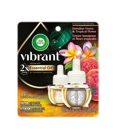 AIR WICK Scented Oil - Vibrant Twin Refill Hawaiian Guava & Tropical Flower 6/(2x.67) oz.