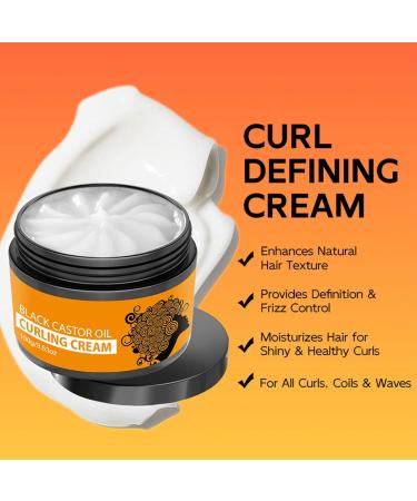  Mimoqk Curl Cream Curl Enhancer Hydrating Castor Oil Frizz Control Styling Formula Nourishing Conditioning Repair Strengthening Softening 3.53oz Product for Wavy Curly Hair - Buy Online on GoSupps.com