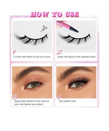 3D Cat Eye Lashes | Faux Mink False Strip Lashes | Waterproof & Reusable | Natural Glam 15mm (Mysterious) - International Shipping Available - Buy Online on GoSupps.com