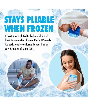Large Reusable Gel Ice Packs (2 Pack) for Hot and Cold Therapy - Knee, Shoulder, Back, Wrist - Pain Relief and Rehabilitation - 6x12 Inch - Blue - Buy Online on GoSupps.com