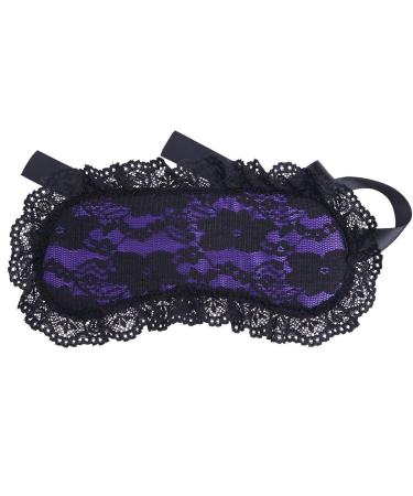 HinLot Soft Lace Sleeping Eyemask Blindfold Eye Cover Fancy Accessory Purple