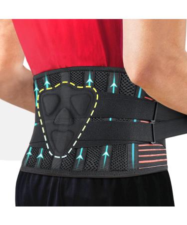 Lafuyso Back Support Belt for Lower Back Pain Relief With 3d Lumbar Pad Back Brace for Men/Women Soft Breathable Mesh Fabric Lumbar Support for Herniated Disc Sciatica XX-Large