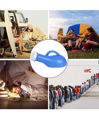 Portable 1000ml Urine Bottles for Men & Women - Unisex Plastic Pee Bottle with Lid for Travel Car & Camping - Buy Online on GoSupps.com