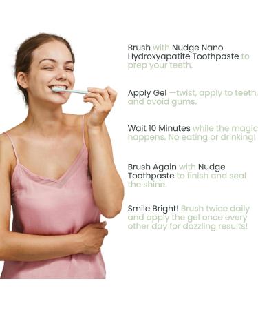 Nudge Toothpaste Tablets and Teeth Whitening Gel Pen Bundle Nano Hydroxyapatite Fluoride Free Sensitivity Friendly 62 Tabs and 2 ml Pen - Buy Online on GoSupps.com
