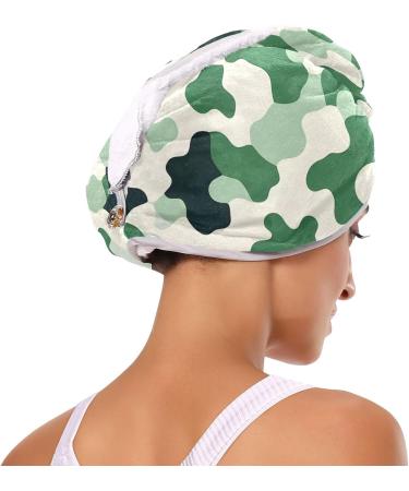 Black Green Teal Graffiti Hair Towel 2 Pack | Super Absorbent Quick Dry Hair Turbans for Women & Girls - Buy Online on GoSupps.com