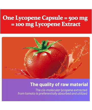 Upondata Lycopene Capsules - Natural Tomato Extract 100mg Organic Complex Formula Supplement - Gluten-Free Non-GMO 100 Softgels - Buy Online on GoSupps.com