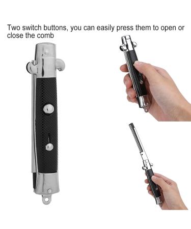 Buy Shift Blade Comb - 9 Stainless Steel Folding Knife for Beard & Mustache | Automatic Push Button Oil Brush | International Shipping Available - Buy Online on GoSupps.com