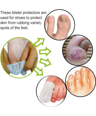 Footsihome Gel Toe Caps for Large Toes - Pain Relief & Protection | Prevent Corns Hammer Toe & Friction - 12 Pieces with Breathing Holes - Buy Online on GoSupps.com