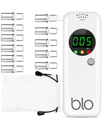 BLO Digital Ketone Breath Meter Analyzer for Diet, Weight Loss, and Blood Ketone Management, Accurate Portable Ketogenic Testing with 10 Mouthpieces, Quick Breathalyzer Status Tracing