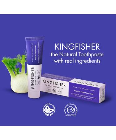 Kingfisher Natural toothpaste fennel fluoride free Suitable for vegetarians and vegans Oral Health Foundation approved Glutenfree and GMfree Ethical Consumer Best Buy 1 x 100ml - Buy Online on GoSupps.com
