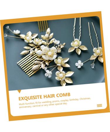 minkissy 6 Sets Hair Accessories Hair Comb Rhinestone Wedding Hair Bridal Headpieces for Wedding Floral Decorations Pearl Headpiece Bridal Headpiece for Wedding Bride Fairy Zinc Alloy Wig - Buy Online on GoSupps.com