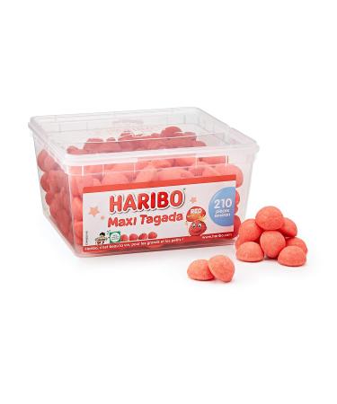 HARIBO - Tagada - Strawberry Flavored Sweets - Box of 210 Sweets - 1.05 kg (Pack of 1)