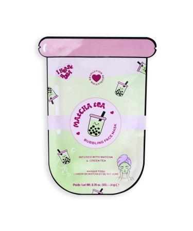 Revolution Beauty Group I Heart Revolution Bubble Tea Matcha Tea Bubble Sheet Mask Soothes & Hydrates Skin with Matcha & Green Tea Extract Matcha Green