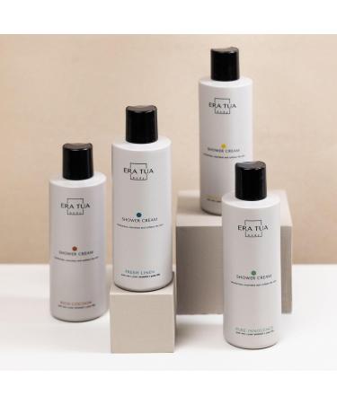 ERA TUA Fresh Linen Shower Cream | Dutch Made & Formulated | Natural Vegan Paraben Free & Cruelty Free| Hydrating Body Wash for All Skin Types |sulfate Silicone free | Jasmine & Rose Scent | 200 ml - Buy Online on GoSupps.com