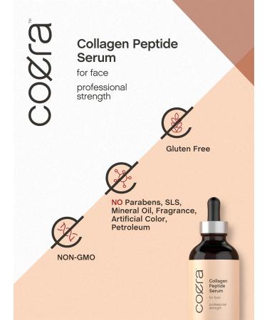 Coera Collagen Peptides | 4 fl oz | Face Serum with Verisol | Professional Strength Formula for Women | Free of Parabens SLS & Fragrances | Packaging May Vary - Buy Online on GoSupps.com