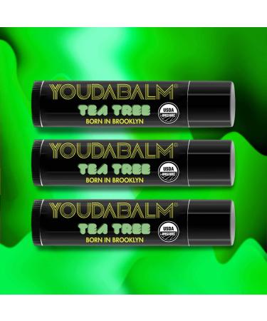 You Da Balm Organic Lip Balm Tea Tree Flavor - USDA Certified - 100% Natural Moisturizer for Dry Cracked Lips (3 Pack) - Buy Online on GoSupps.com