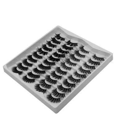 20 Pairs Mixed Natural Dramatic False Eyelashes - 3D Thick Reusable Makeup Extensions (No Glue 4 Styles) - Shop Now! - Buy Online on GoSupps.com