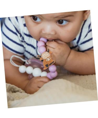 SEWOART 10pcs Highland Animal Silicone Beads Baby Toy Light Brown 2.8x2.7cm - Buy Online on GoSupps.com