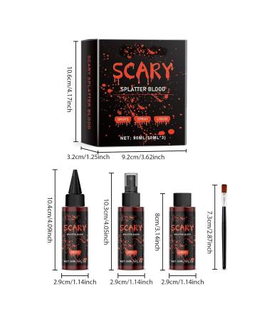 Realistic Halloween Fake Blood Makeup Set - Washable Special Effects Kit for Cosplay & Costume (Red - Buy Online on GoSupps.com