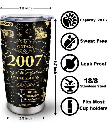 Sweet 16 Gifts for Boys - Yesruby 20oz Tumbler | 16th Birthday Decorations & 2007 Birthday Gifts - Buy Online on GoSupps.com