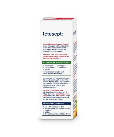 Buy tetesept Massage Oil Muscle Special Pur 100ml - Best for Pain Relief & Relaxation | International Shipping - Buy Online on GoSupps.com