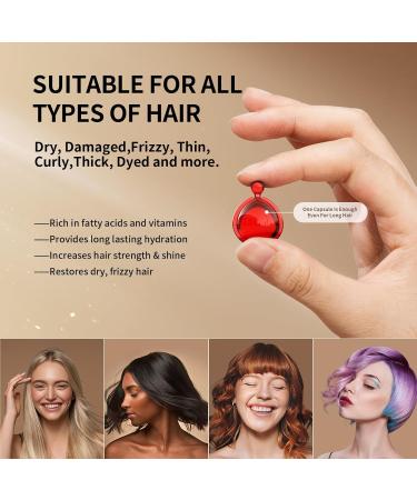 Hair Vitamins A C E & B5 | 200 Capsules Hair Serum with Argan Avocado & Macadamia Oils - Nourish & Strengthen Your Hair | International Shipping Available - Buy Online on GoSupps.com