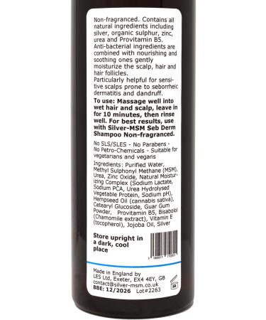 argentum plus Silver-MSM Seb Derm Shower Gel 2in1 Non-Fragranced 200 ml | For skin prone to seborrheic dermatitis - Buy Online on GoSupps.com