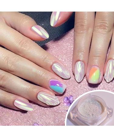Buy Mermaid Chrome Powder Nails - Unicorn Iris Nail Glitter & Aurora Shimmer Pigment for Stunning Chameleon Effects - Buy Online on GoSupps.com