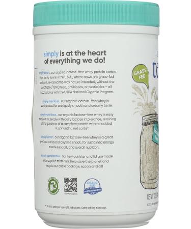 Simply Tera's Organic Plain Lactose-Free Whey Protein - 12 OZ | Premium Quality International Shipping - Buy Online on GoSupps.com
