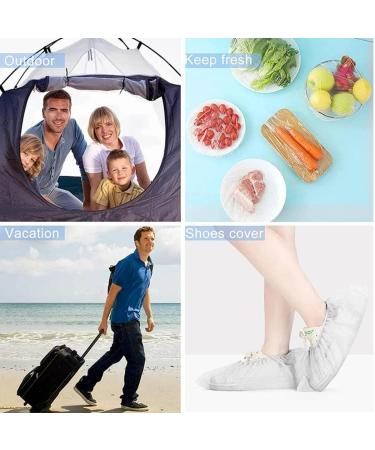 100pcs Folmywy Disposable Shower Cap - Waterproof Plastic Elastic for Hair Salon, Spa & Home Use - Buy Online on GoSupps.com