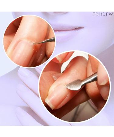 TRHDFW Cuticle Cutters Professional Stainless Steel Double End Cuticle Pusher + Cuticle Nippers Duo Professional Manicure Pedicure Nail Cleaner Gel Polish Remover Prep Cutters Remove Dead Skin - Buy Online on GoSupps.com