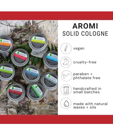 Aromi Solid Cologne | Cashmere Woods and Musk Scent Powdery Fragrance Musk Travel Alcohol-Free Concentrated Wax-Based Scent Men's Stocking Stuffer Gift (Lumbersexual) - Buy Online on GoSupps.com