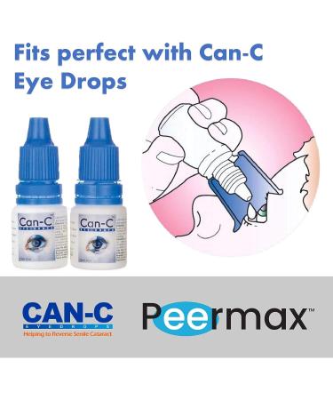 Can-C Lubricant Eye Drops with Antioxidant N-Acetylcarnosine - Effective Solution for Cataracts & Dry Eyes - Includes Peermax Drop Direct Eye Drop Guide - Buy Online on GoSupps.com