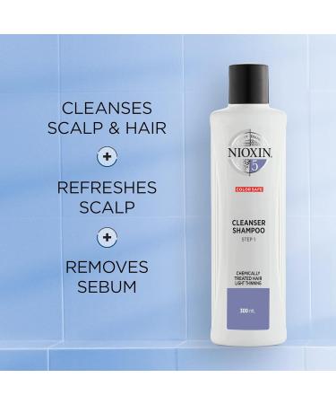Nioxin System 5 3-Part Hair Treatment Kit 300ml - For Chemically Treated Hair with Light Thinning - Buy Online on GoSupps.com
